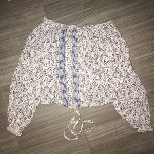Off-the-shoulder floral top